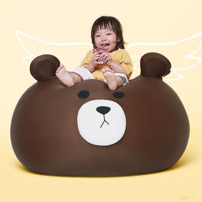 New style stuffed lovely animal shape toy storage bean bag